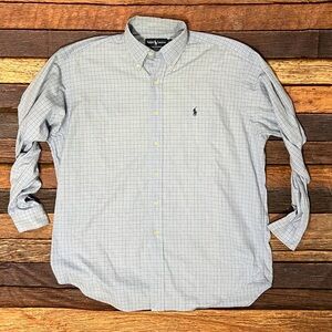 Polo Ralph Lauren Blake Blue Mens Dress Button Down Preppy Shirt